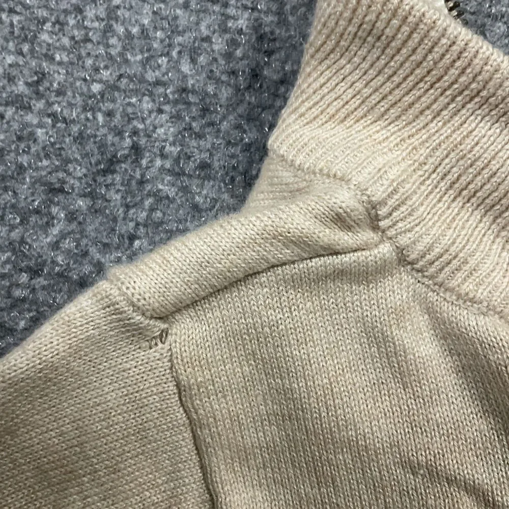 RuggedButts Sweater Boys Size 18-24 Months Beige 1/4 Zip